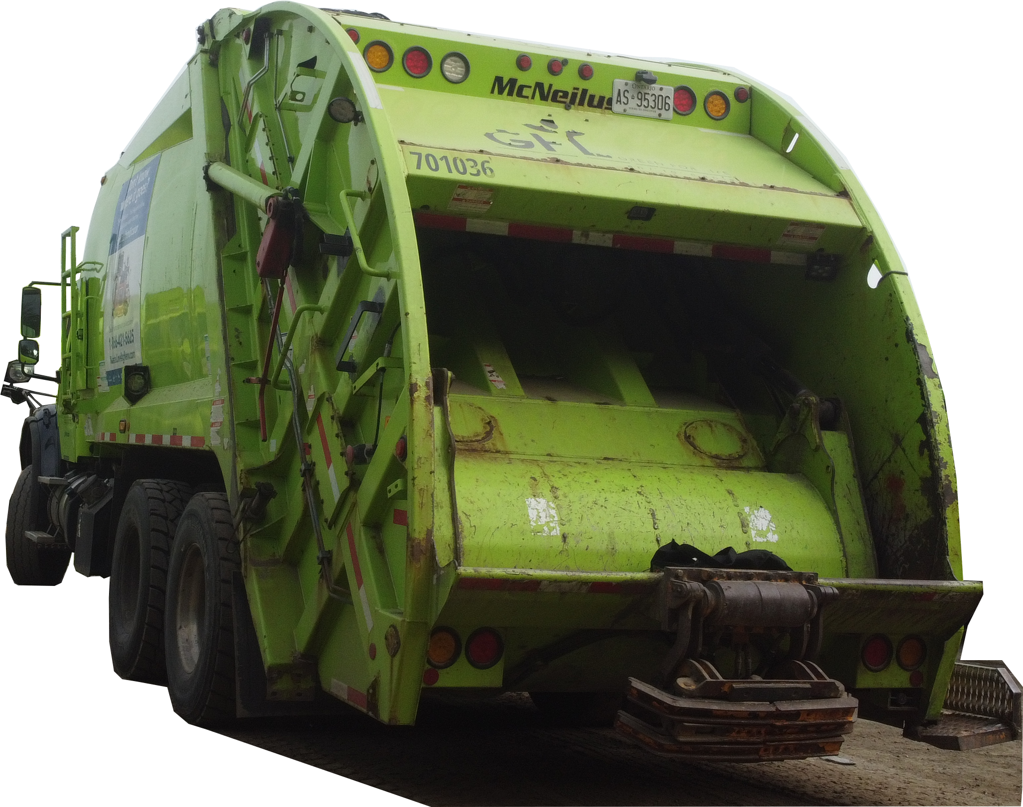Rear loader garbage truck